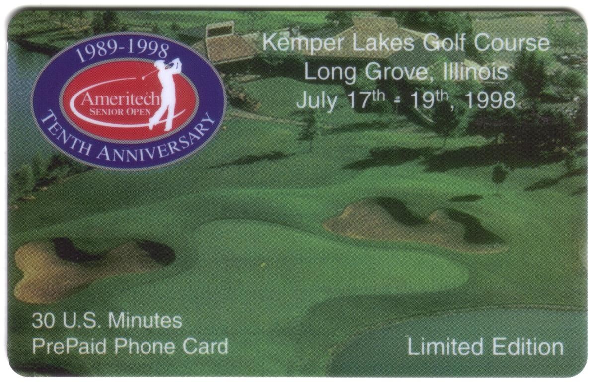 30m 1998 Ameritech Senior Aperto Golf Torneo: Kemper Laghi (Il) Telefono Card