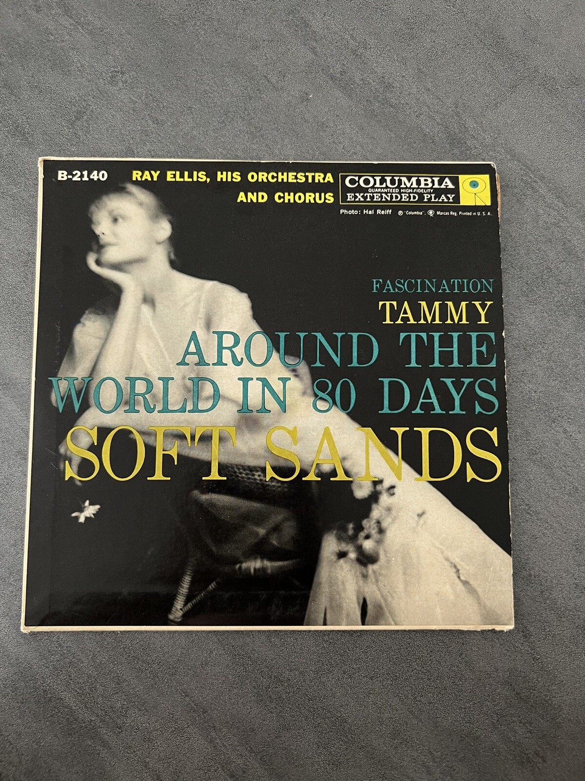 VTG Ray Ellis 7” 45 RPM Vinyl Fascination Tammy Around The World Soft Sands