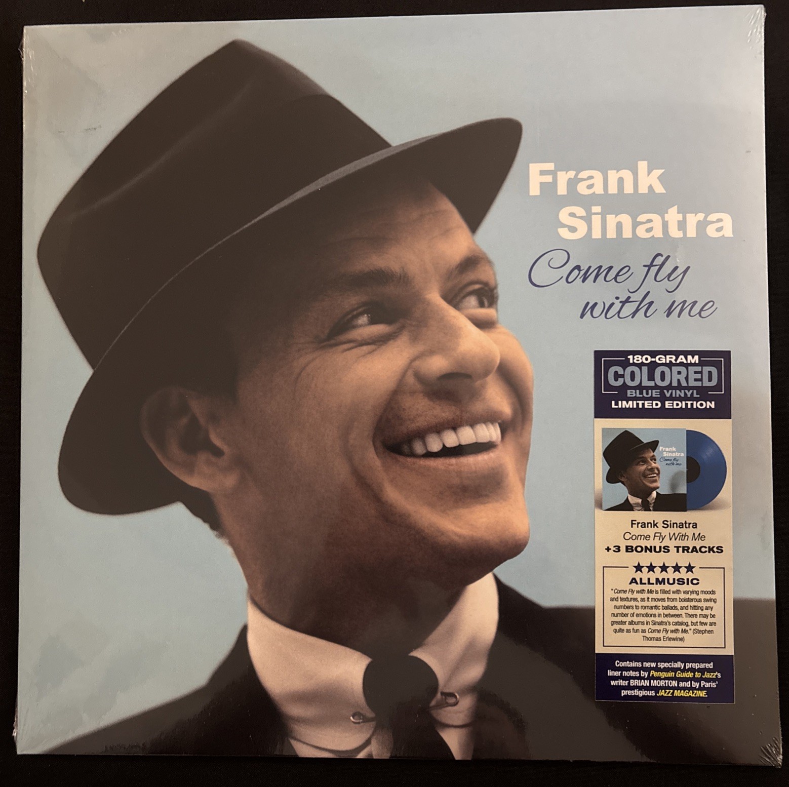 Frank Sinatra - Come Fly With Me 3  Bonus Tracks 180 gram  Blue Vinyl New 2022