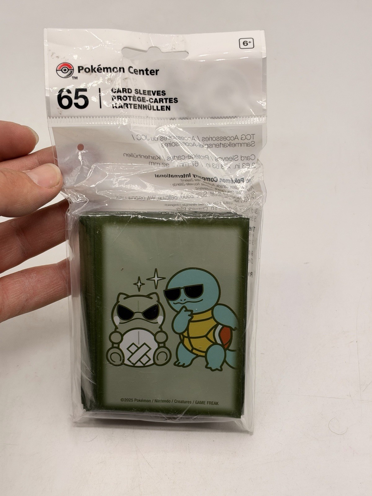 Pokemon Center Substitute & Squirtle Card Sleeves 65 Count TCG 2025 Sealed