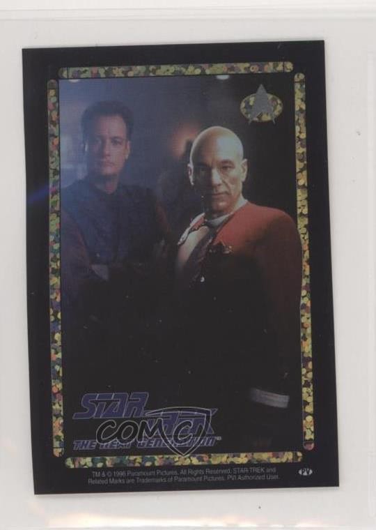 1996 Pennsylvania Vending Star Trek Stickers Sparkle Jean-Luc Picard Q 1f8