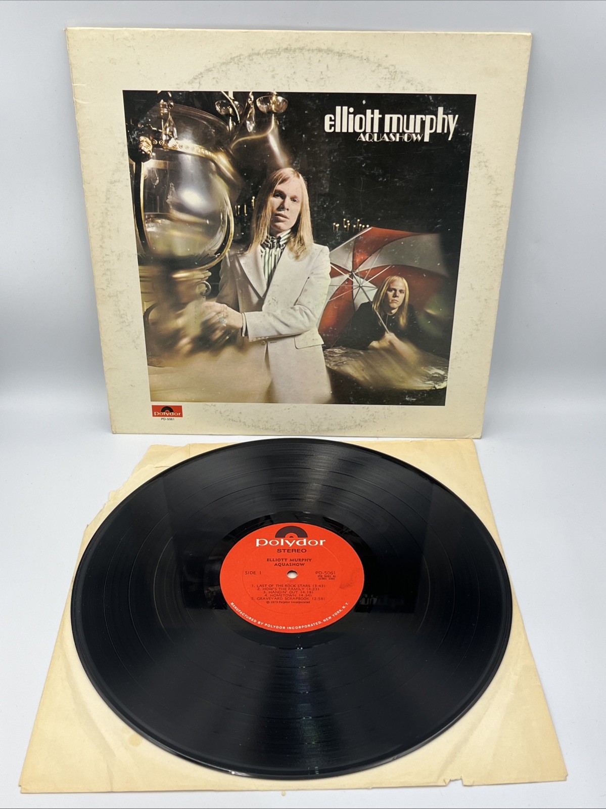 Elliott Murphy - Aquashow - PD-5061 - 1973 Vinyl LP - Polydor Records VG+