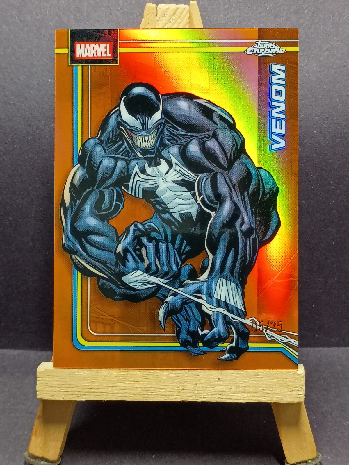 2026 Topps Chrome Marvel Venom /25 rifrattore arancione #187