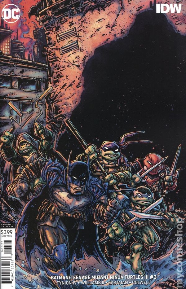 Batman Teenage Mutant Ninja Turtles III #3B VF 2019 Immagine Stock