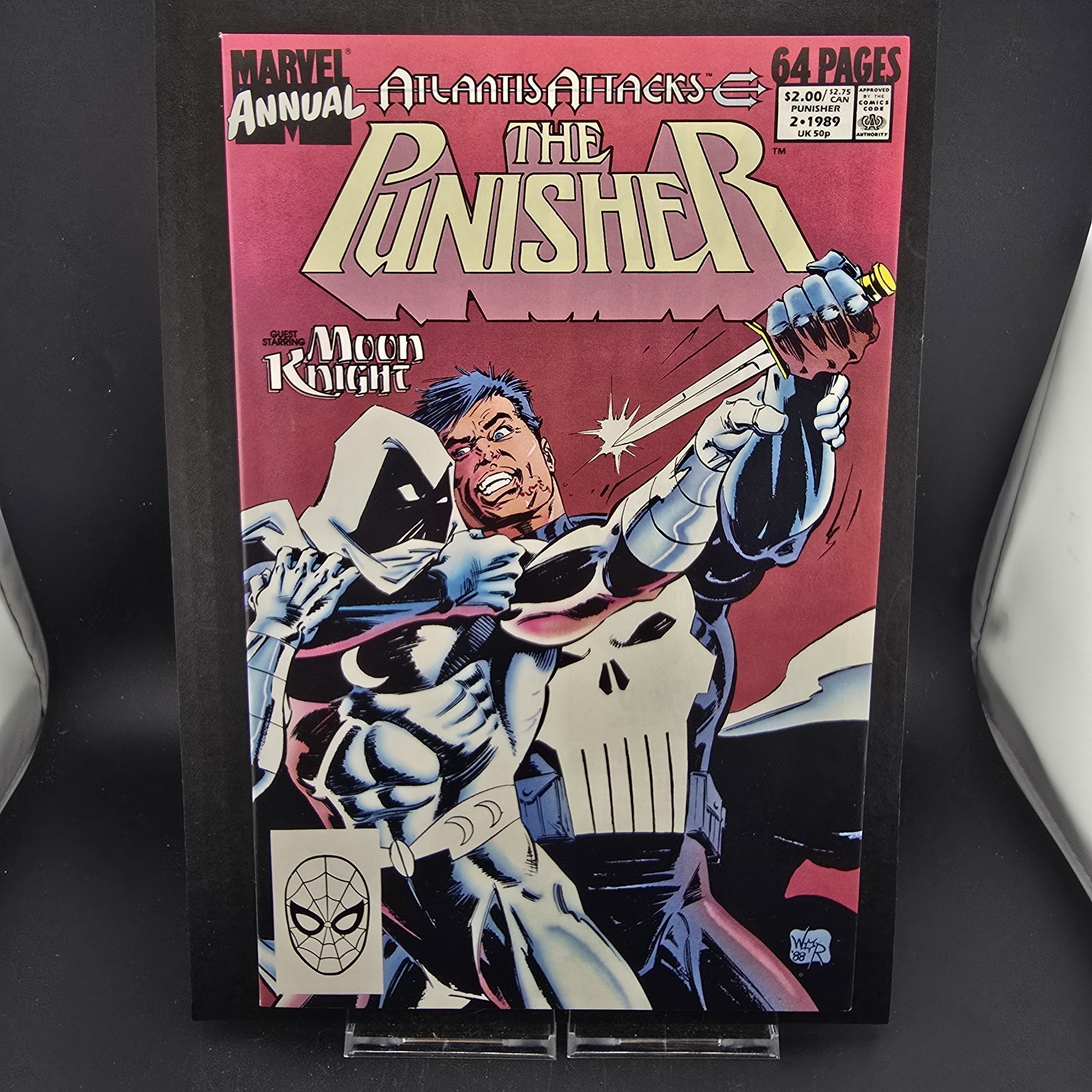 PUNISHER ANNUALE #2 (1989) NM 9.4 1° Moon Knight Battle Marvel Edizione Diretta