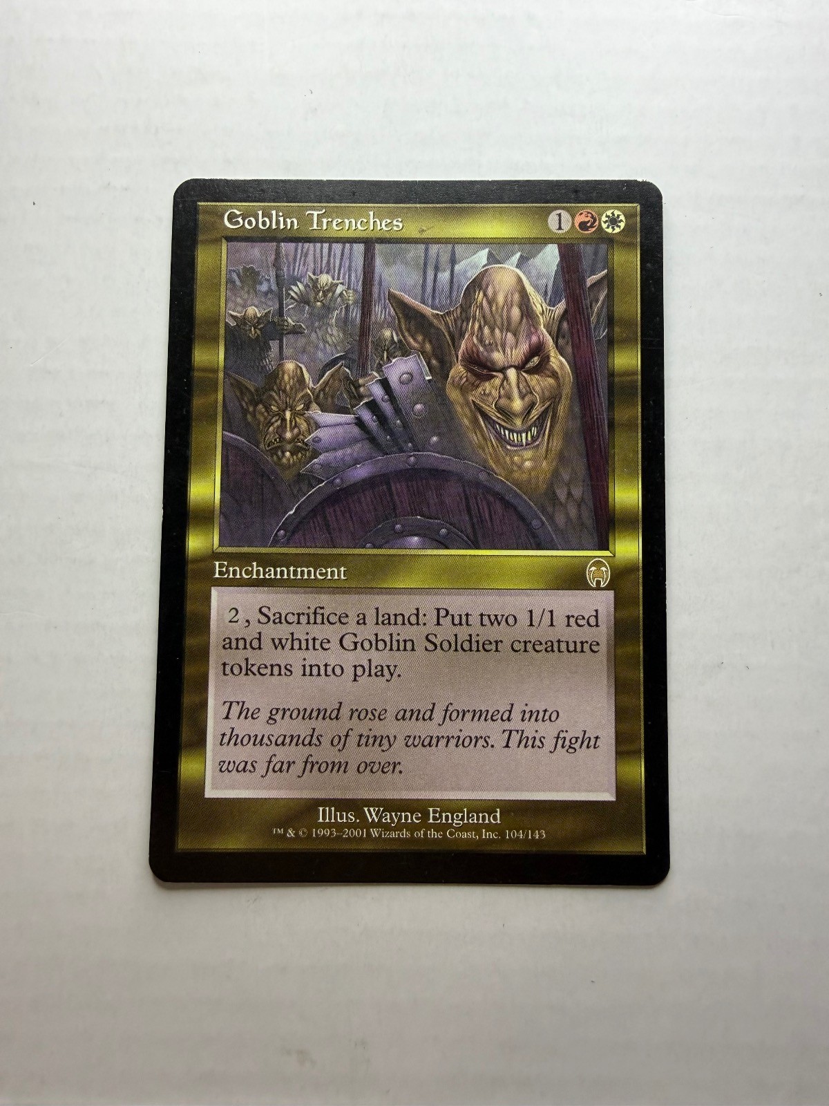 Trincee Goblin 104 Rare Apocalypse Magic: The Gathering leggermente giocate