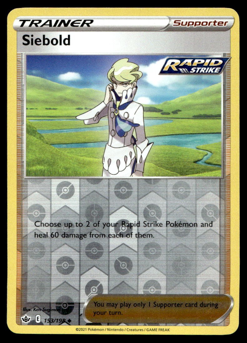 NM Siebold [SWSH06: Chilling Reign 153/198] Reverse Holofoil U Pokemon TCG
