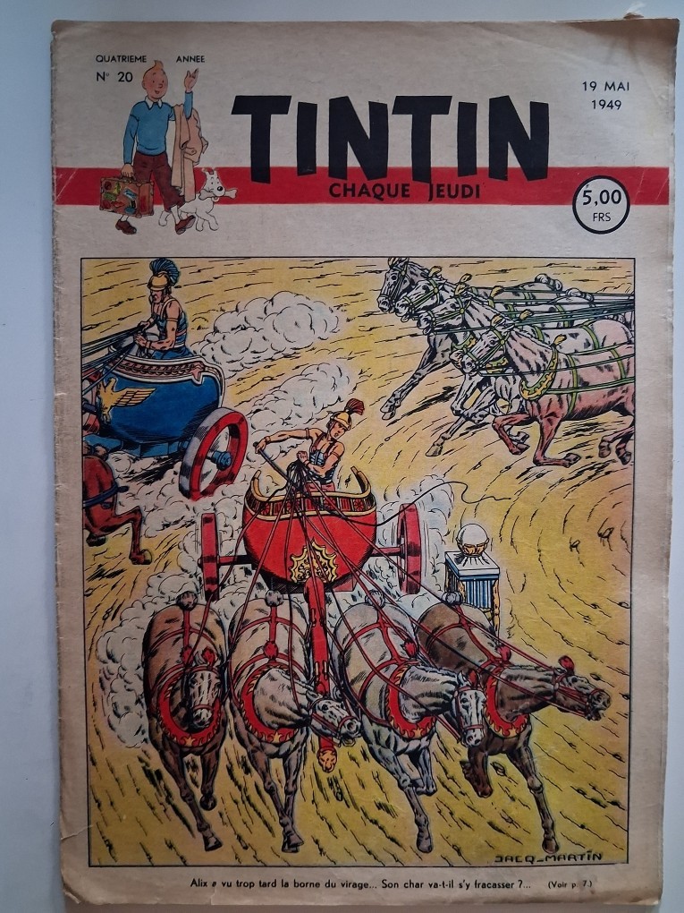 Journal TINTIN Hergé du 19 mal 1949 N°20 Couverture Jacques Martin BE