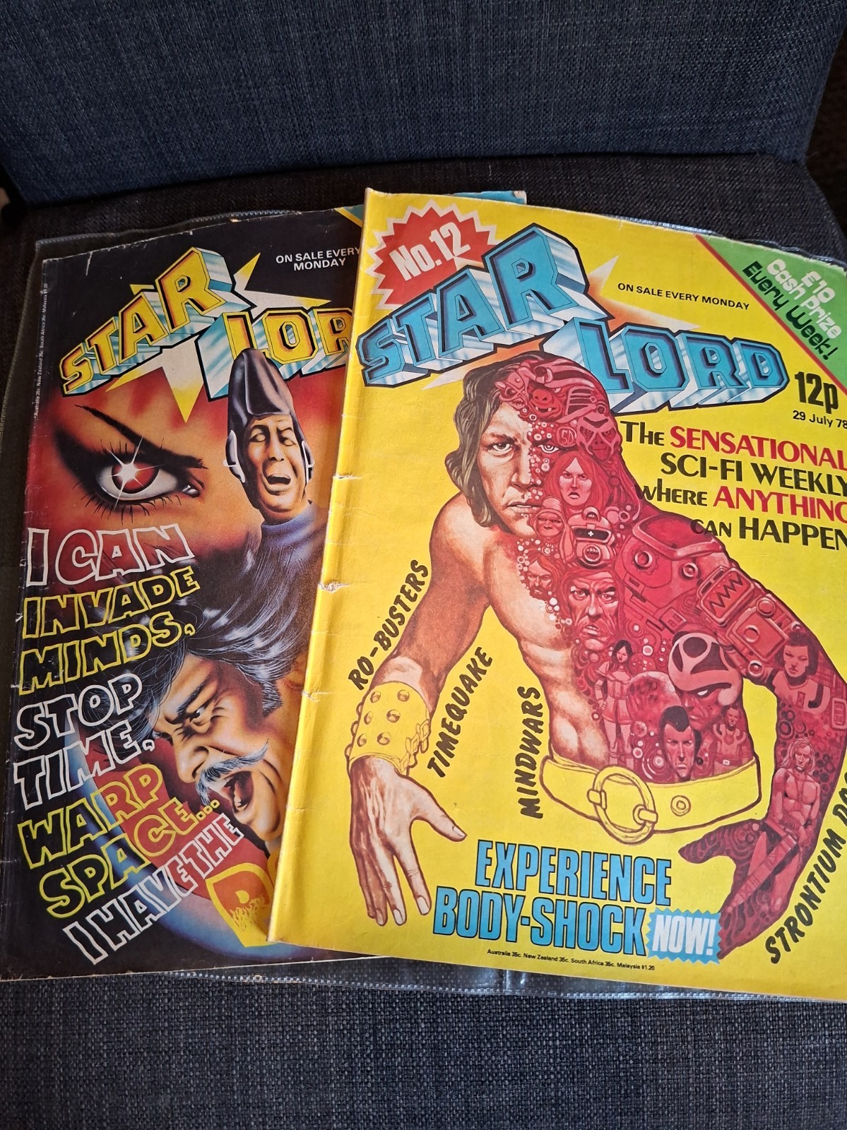 Star Lord #12 & 18 IPC Magazines LTD Readers Low Grade 1978