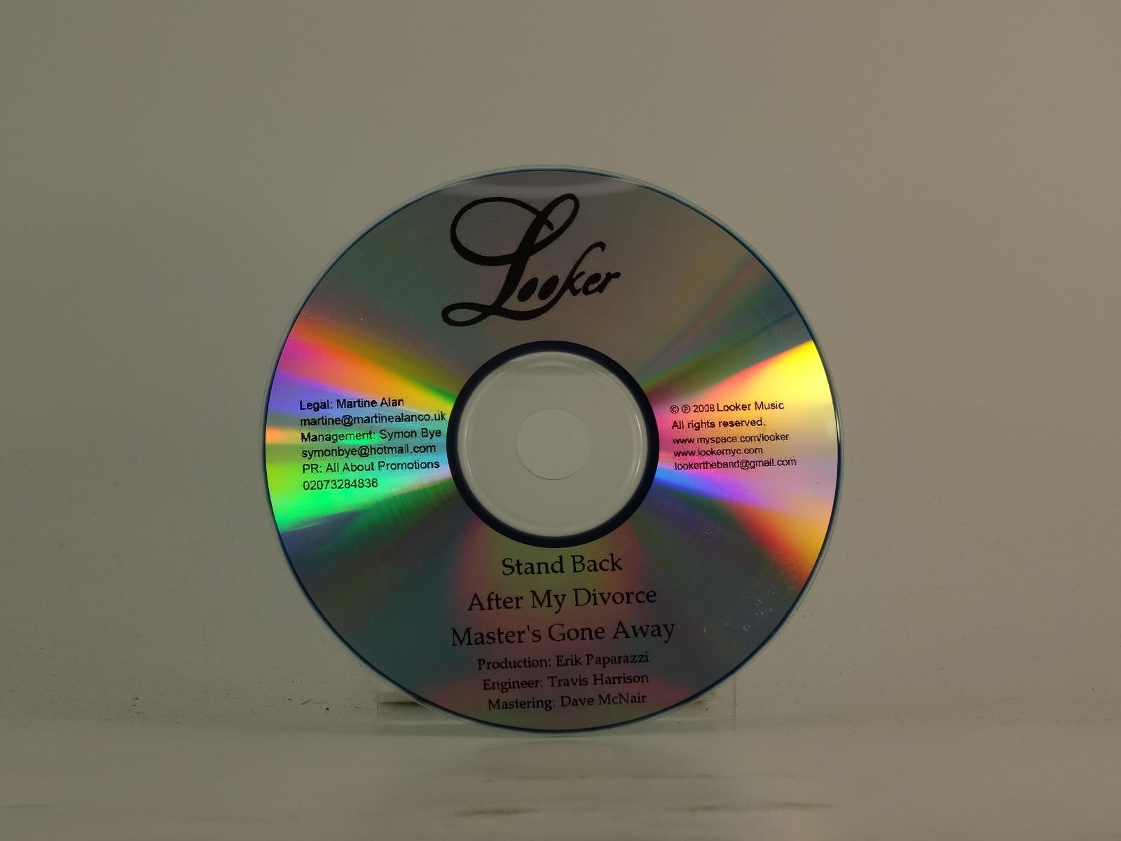 LOOKER STAND BACK (D99) 3 Track Promo CD Single plus White Sleeve 