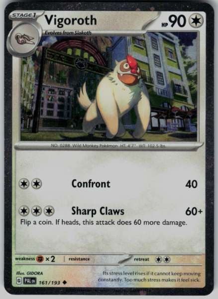 Vigoroth (Cosmos Holo (161/193 Paldea Evolved Holo quasi nuovo Pokemon TCG