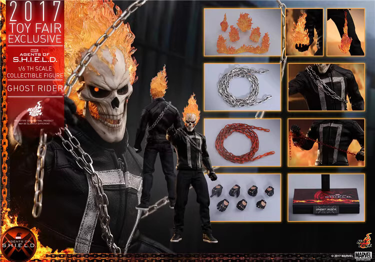 Nuovo Hot Toys TMS 005 Marvel's Agents of S.H.I.E.L.D. SHIELD Ghost Rider in magazzino