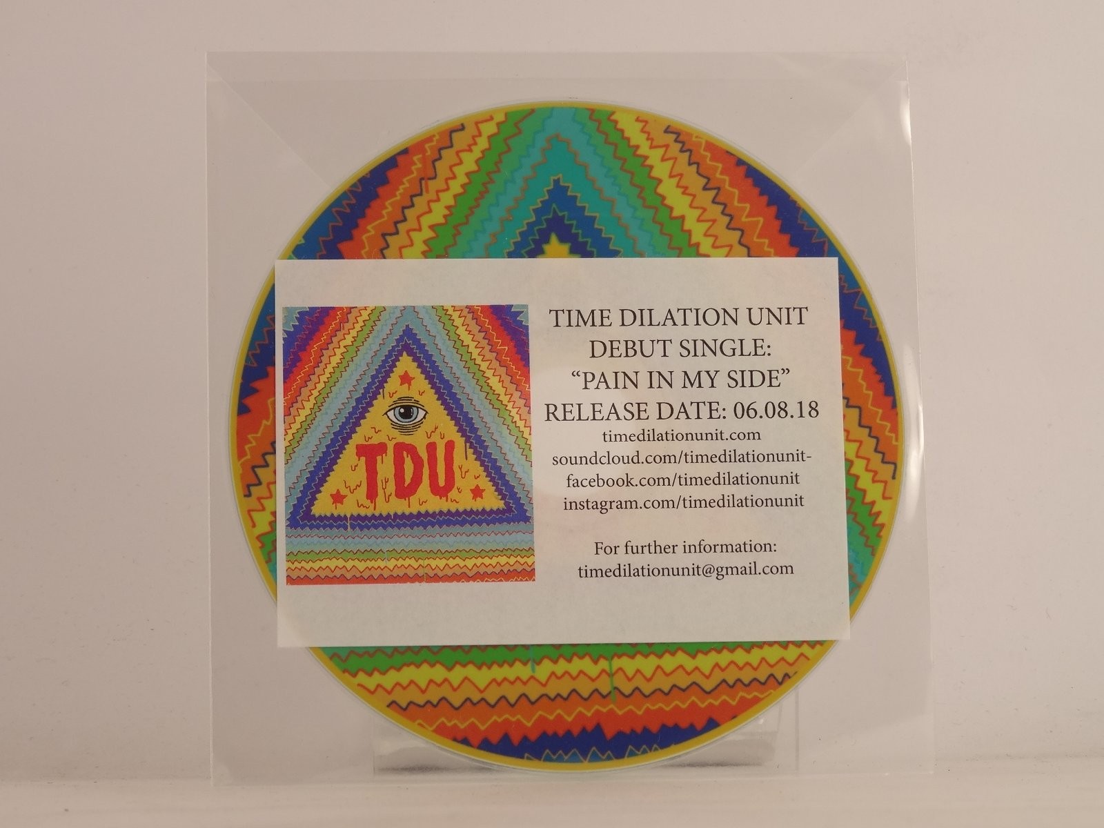 TIME DILATION UNIT PAIN IN MY SIDE (K81) 1 Track Promo CD Single including Plast