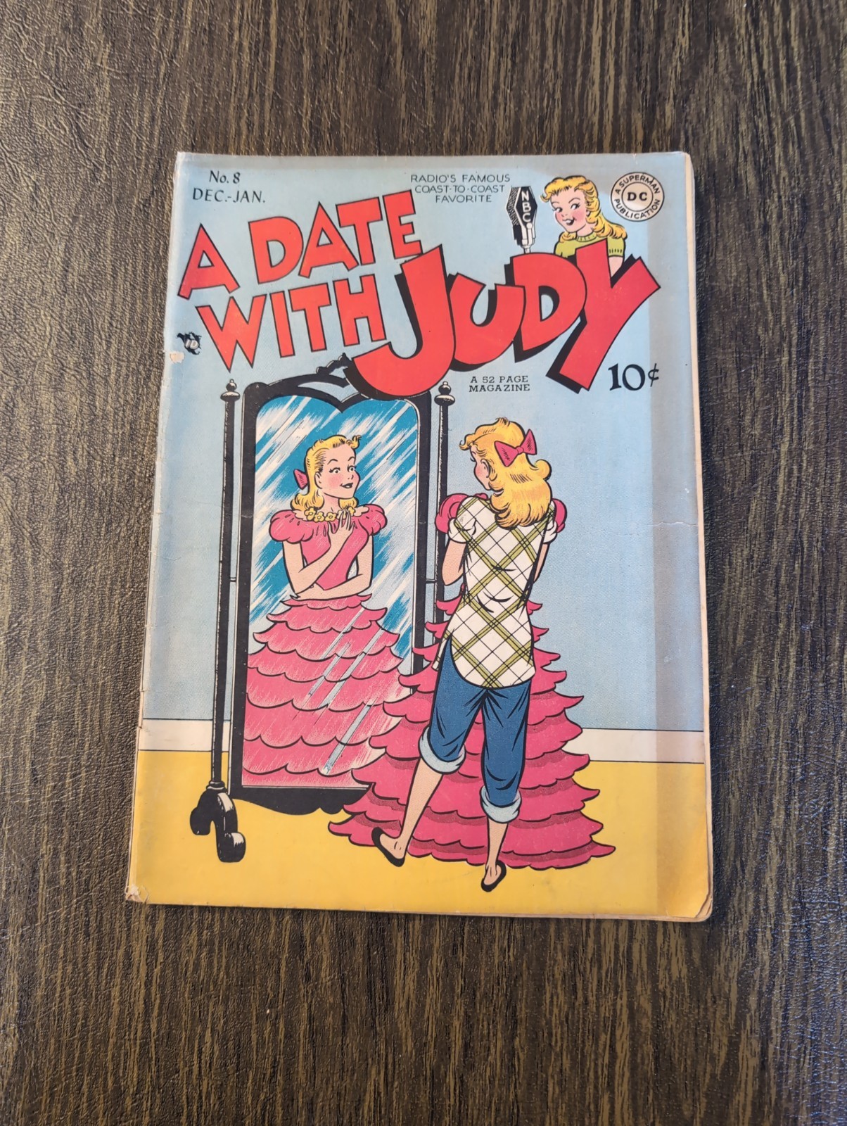 A Date With Judy #8 (1949 DC Comics) Golden Age Teen Humor - rara copertina 10c
