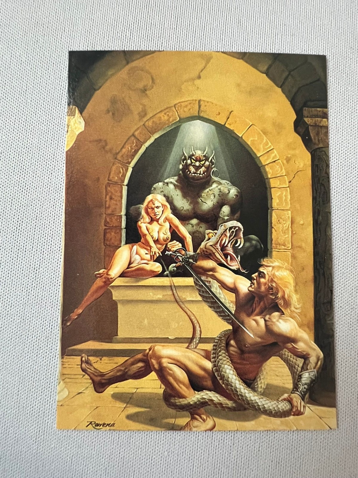 FPG Cards The Guardian Serpent Card 12 Rowena Morrill 1993 Fantasy Art Card