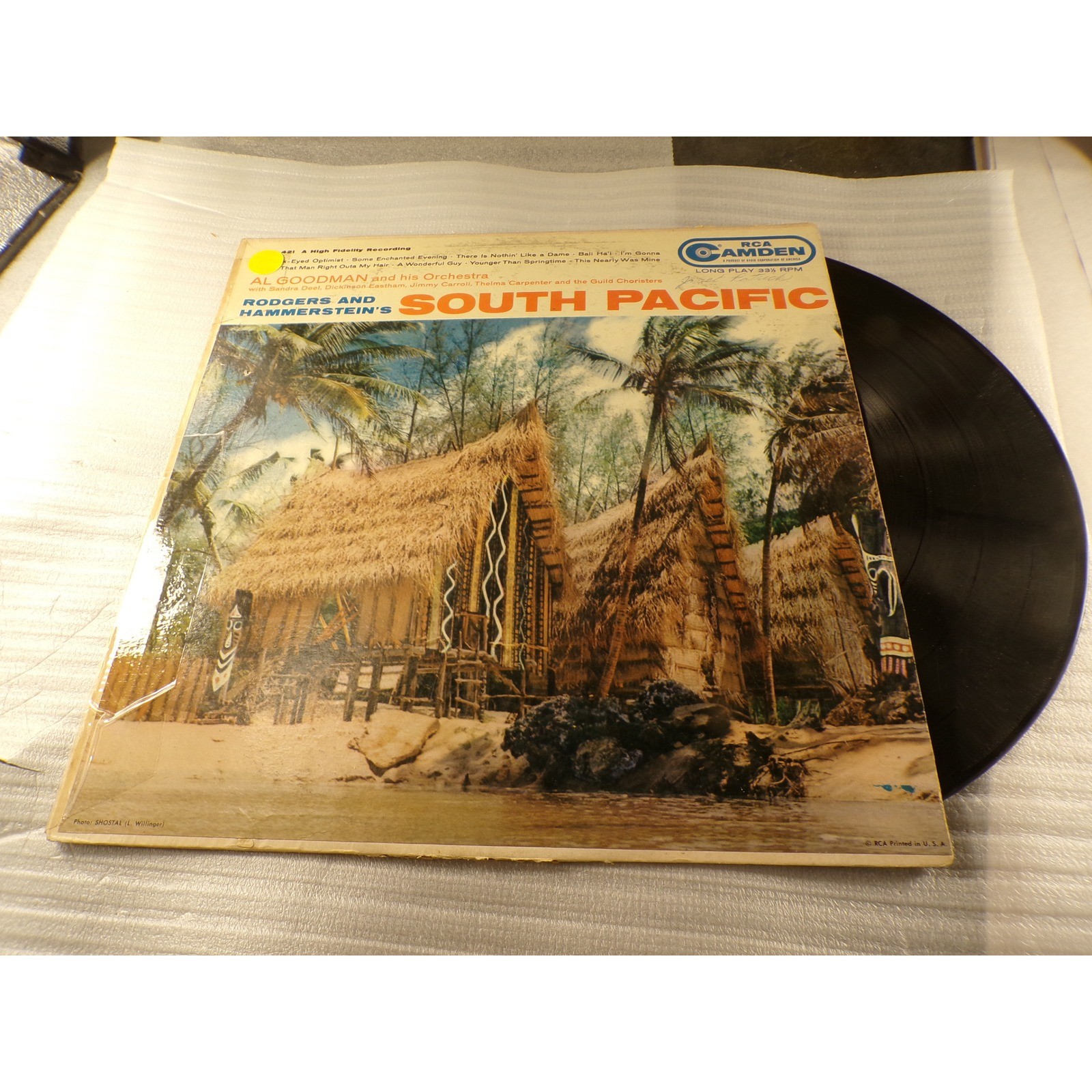 Al Goodman South Pacific Rodgers Hammerstein RCA Camden Vinyl LP CAL-421