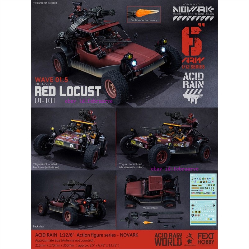 Acid Rain World 1/12 Novark FXH-ARV-001 RED LOCUST UT-10l Vehicle Action Figure 