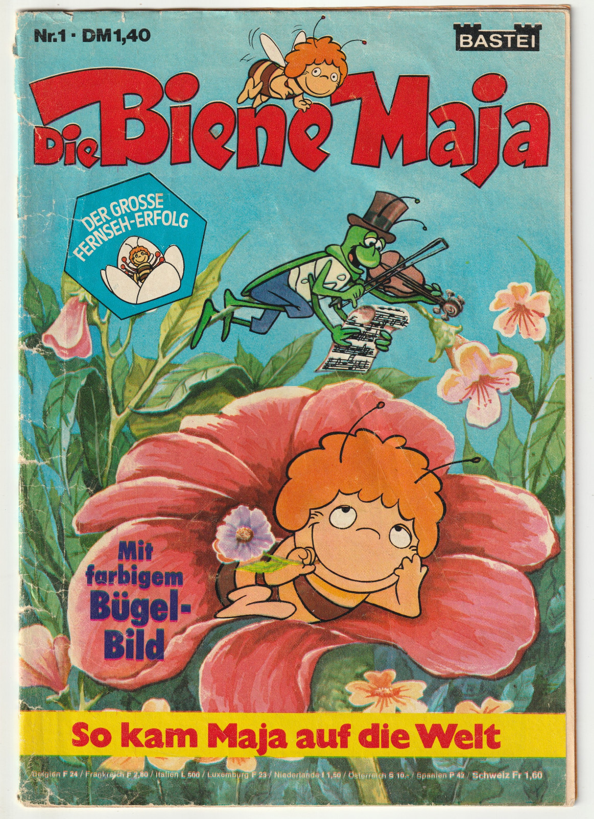 ✪ L'APE MAJA #1 Così arrivò Maja... senza supplemento, Bastei 1976 COMICHEFT Z3