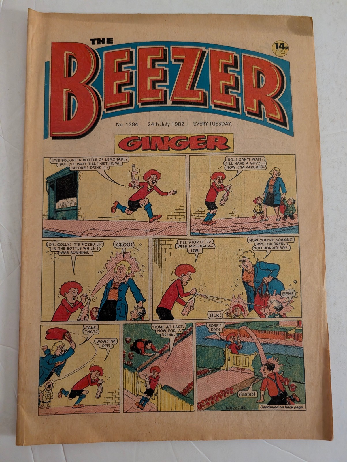 The Beezer Comic No 1384, July 24th 1982.