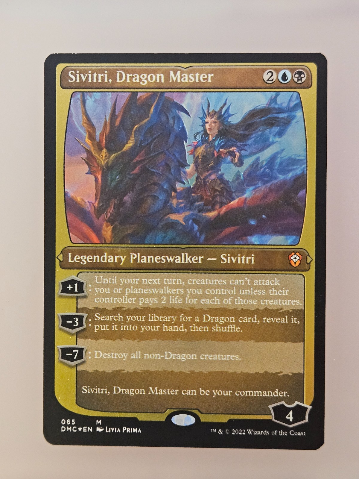 Sivitri, Dragon Master (incisione su pellicola) (NM) Commander Dominaria United Magic MTG