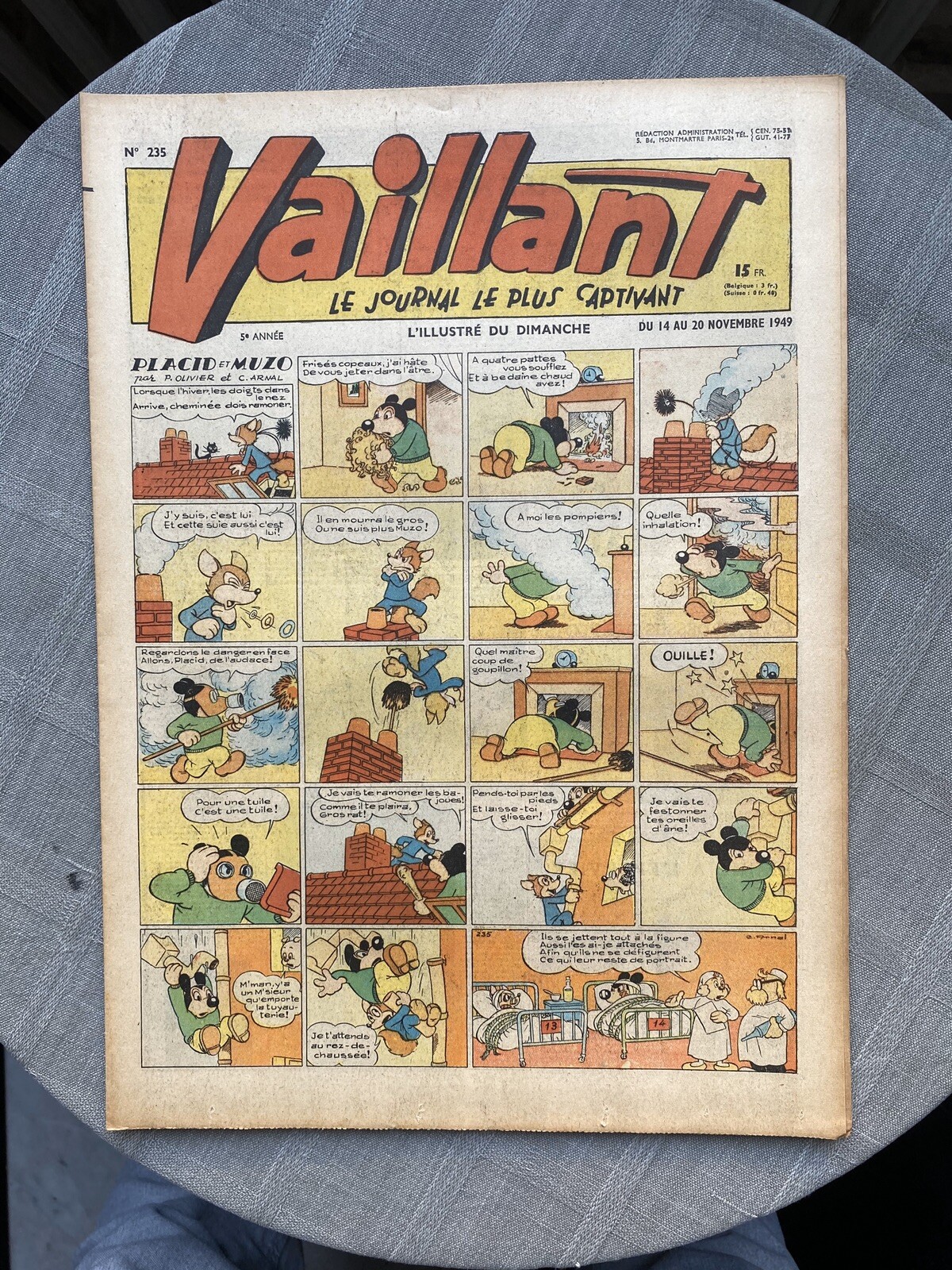 Vaillant Il Giornale Più Coinvolgente N°235 1949 Buone Condizioni