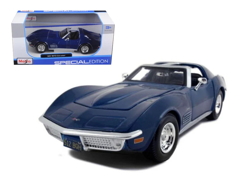 1970 Chevrolet Corvette Blue 1/24 Diecast Model Car - Maisto