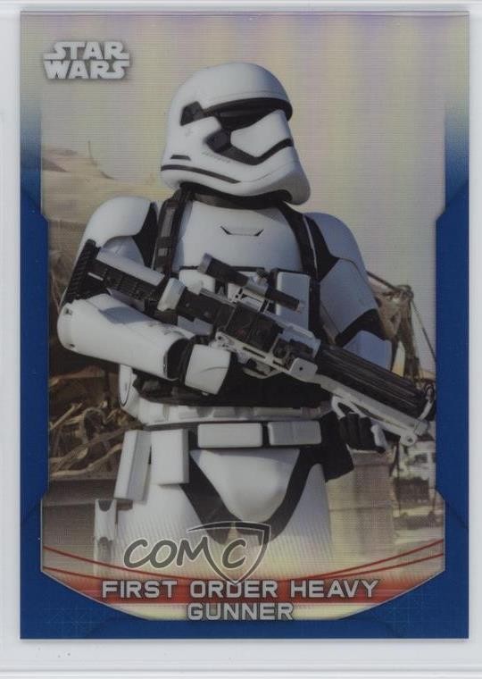 2020 Star Wars Chrome Perspectives Blue Refractor First Order Heavy Gunner 1u5y