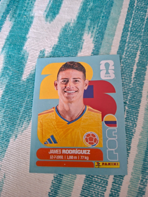 James Rodríguez sticker mundial 2026
