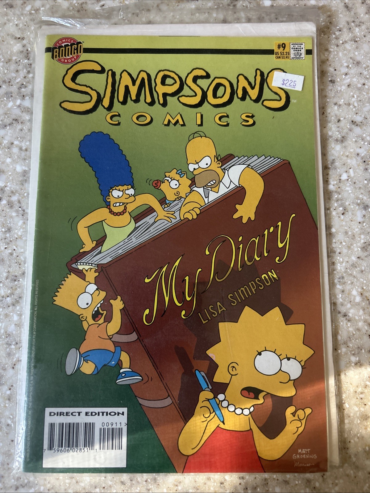 Simpsons Comics #9 (1994) Bongo Matt Groening Lisa My Diary VF/NM