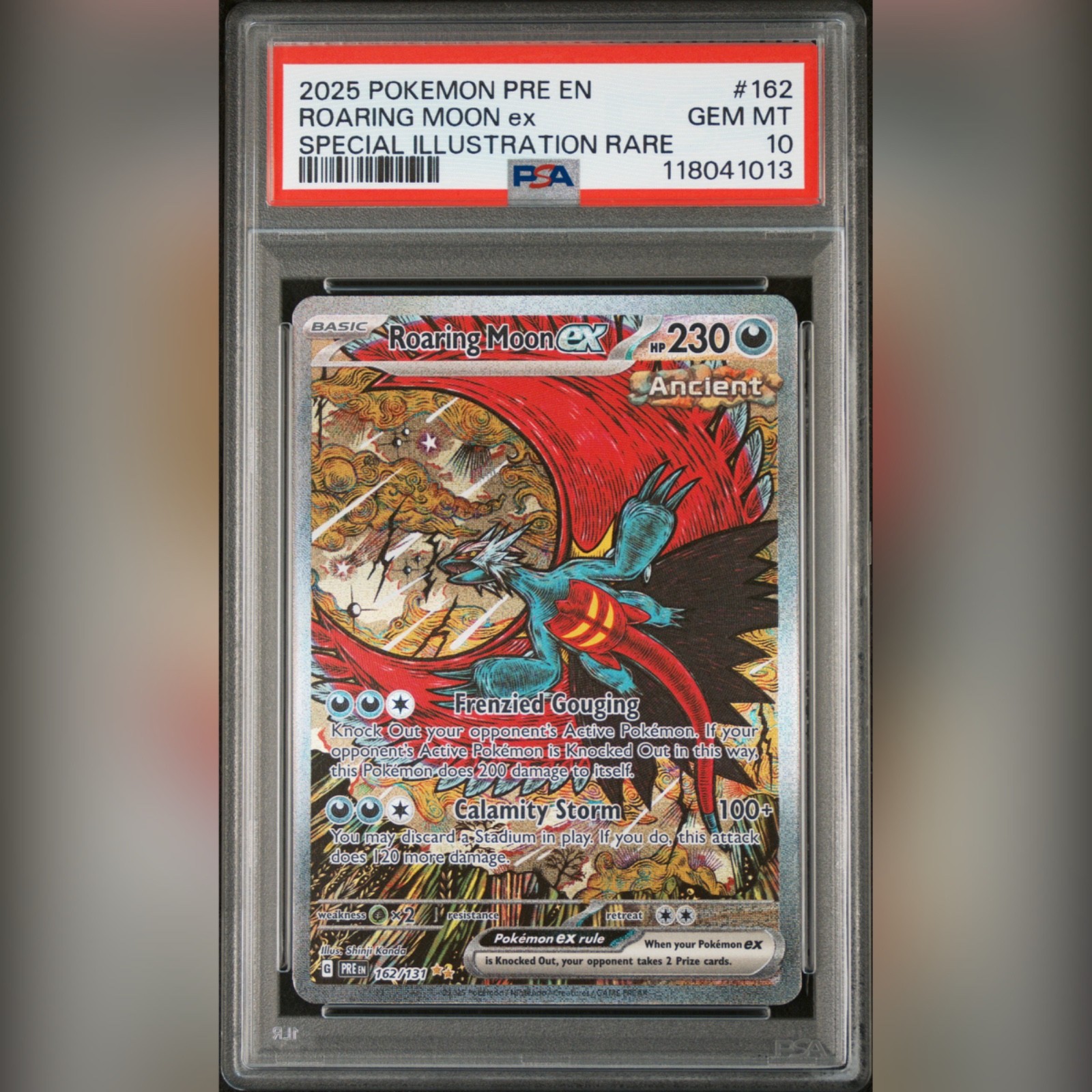 Pokémon TCG - Roaring Moon EX 162/131 - Prismatic Evolutions - PSA 10 GEM MINT