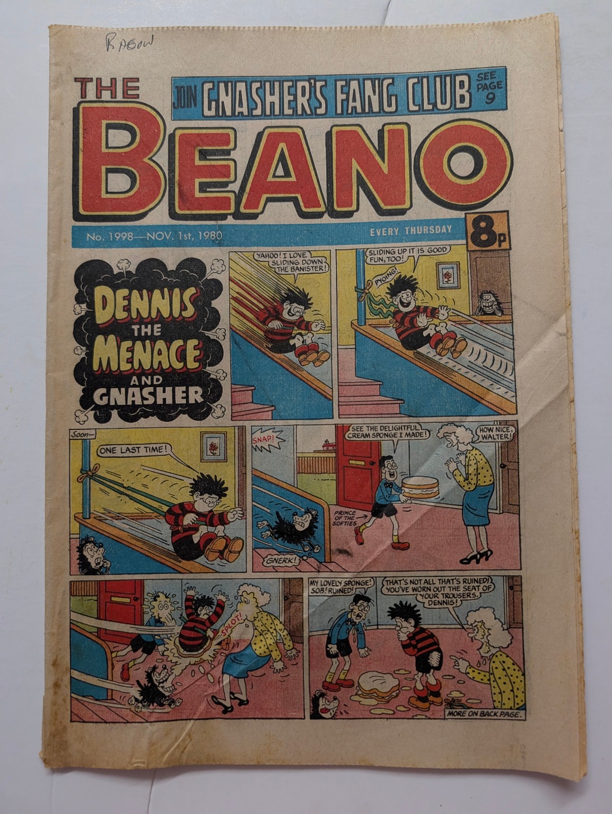Beano Comic No 1998, November 1st 1980.