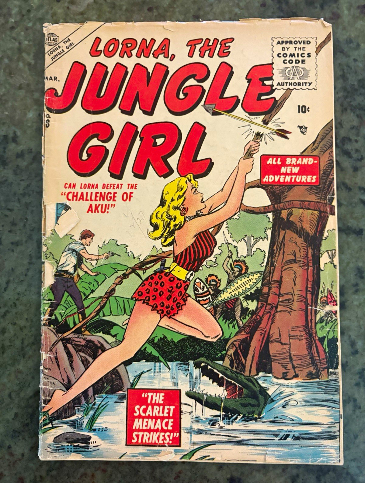 Lorna, la ragazza della giungla (Atlas Comics) "La minaccia scarlatta colpisce!" Edizione singola