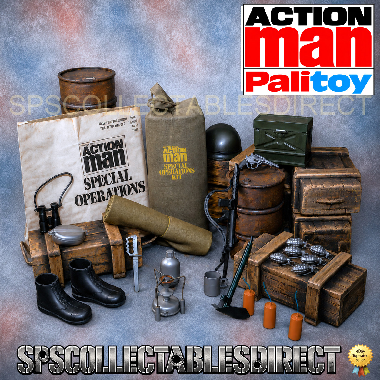 Action Man Vintage VAM Palitoy 2nd Issue Special Operations Kit 1977-84 FREE P+P
