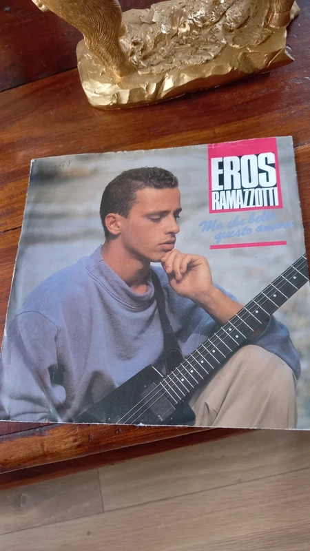 vinyl (45T) eros ramazzotti "ma che bello guesto amore"
