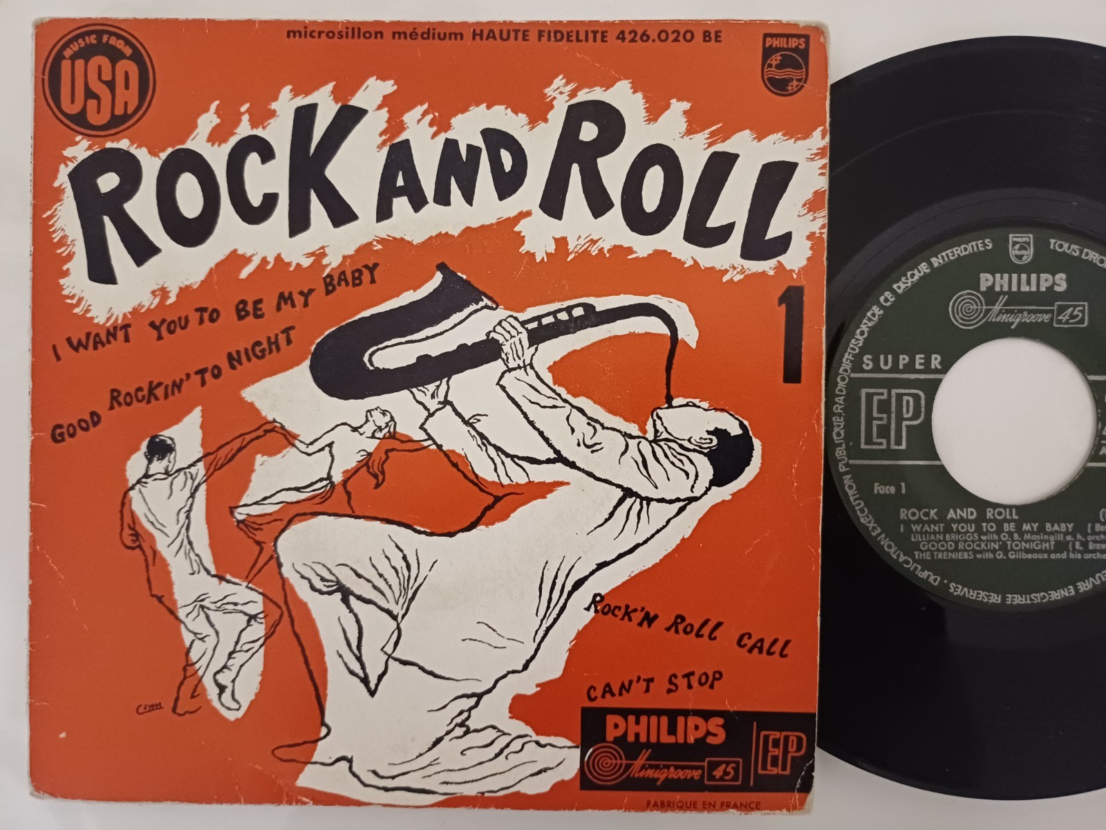 The Treniers Lillian Briggs ROCK AND ROLL  EP vinyle 45 t