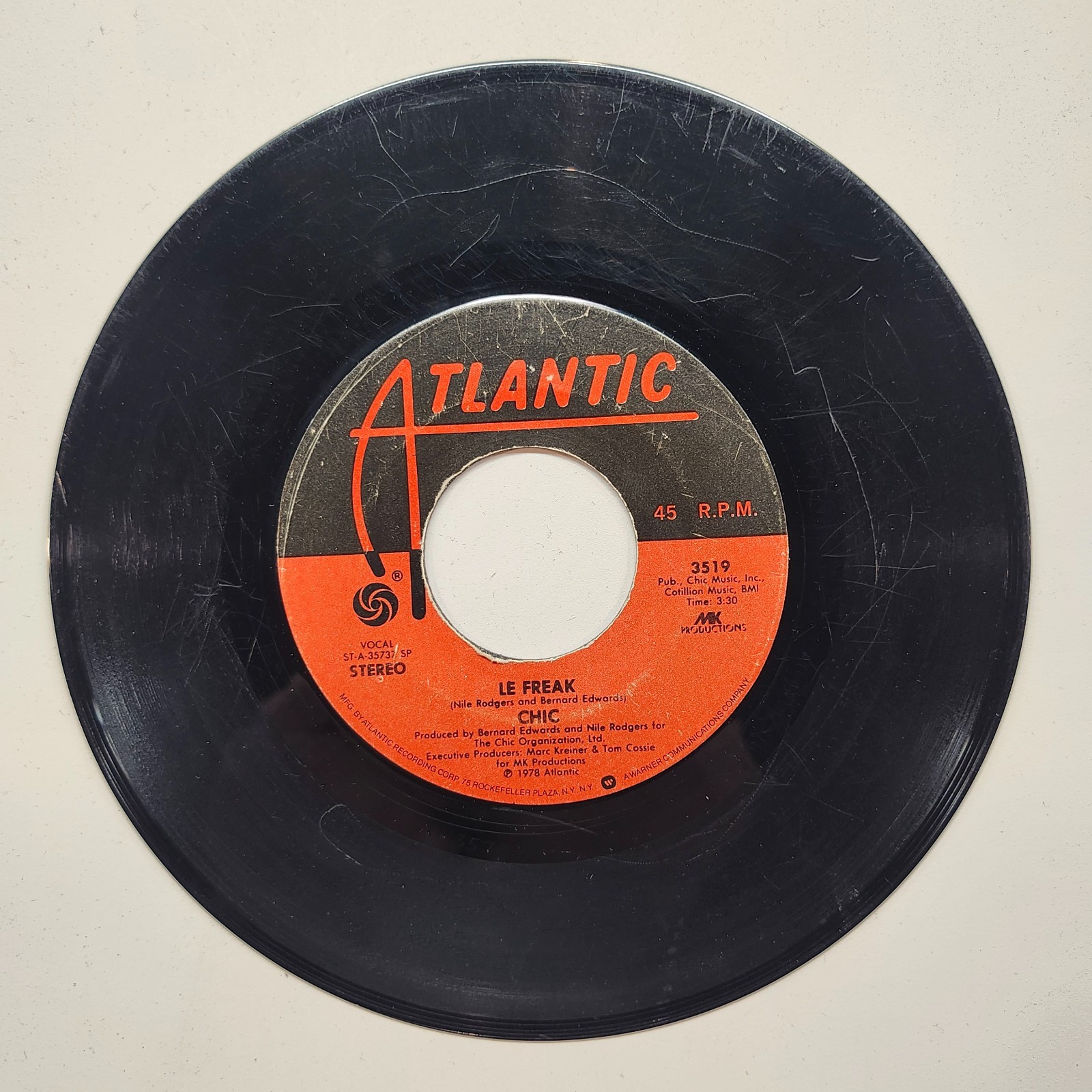 JoeyGQ COLLECTION 45 RPM RECORD RARE "CHIC" 1978 SEE HEAR VIDEO