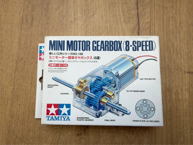 Tamiya 70188 Mini Motor Gearbox 8-Speed – Motoréducteur robotique