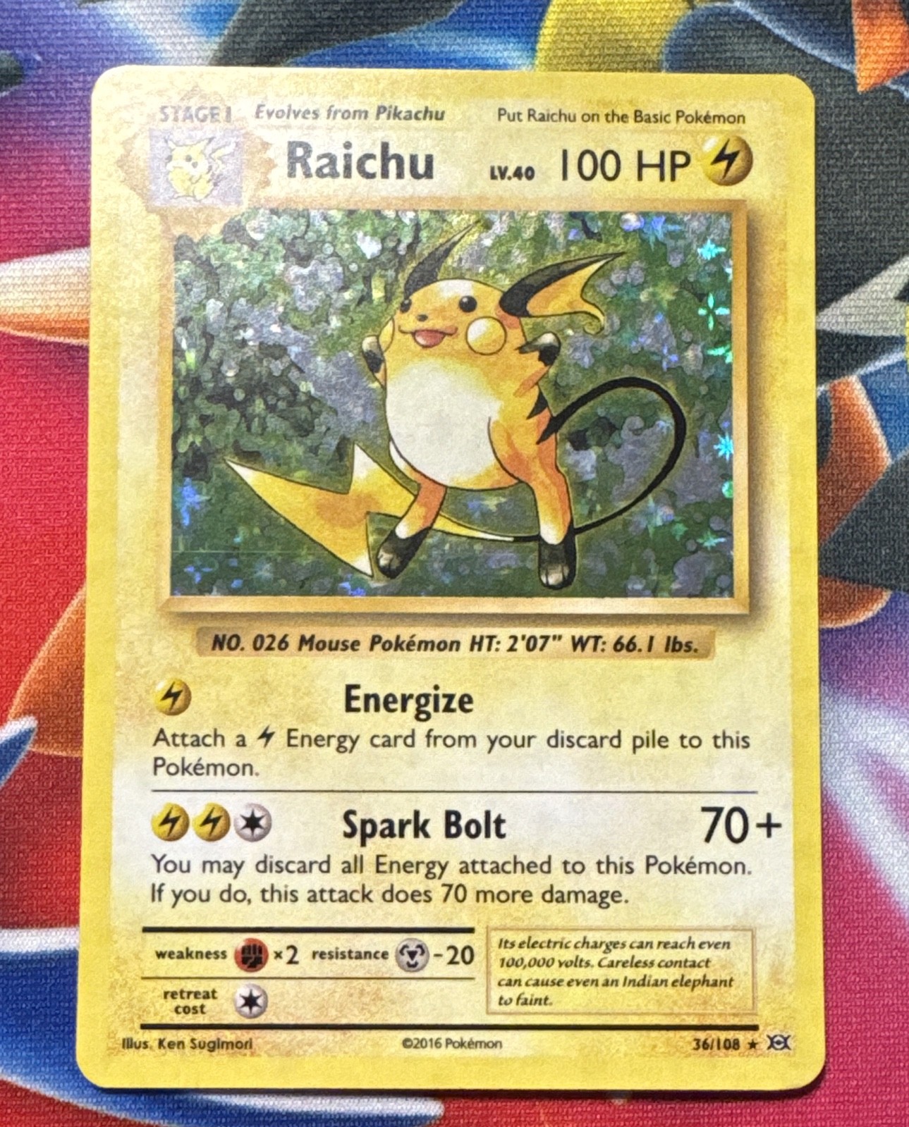 Raichu 36/108 Evolutions Holo
