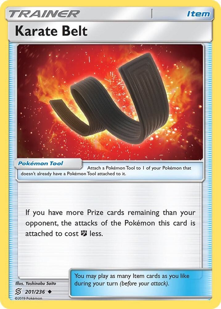 Karate Belt #201/236 Sm - Unified Minds Uncommon Pokemon TCG LP