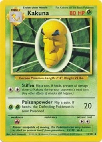 Kakuna (#033/102) OS - Base Set (Unlimited) MP Pokemon