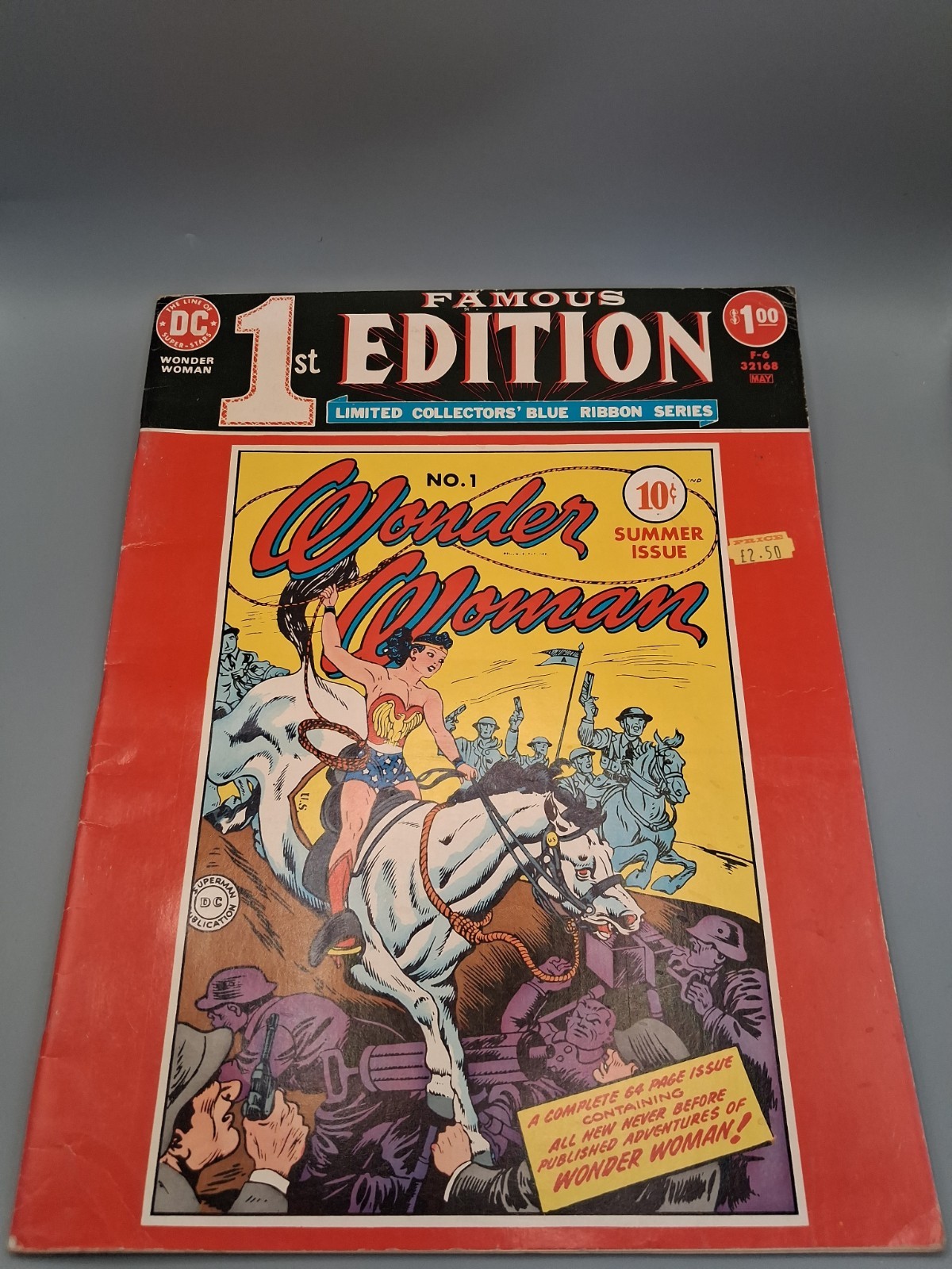 FAMOUS 1ST EDITION WONDER WOMAN #1 F-6 DC COMICS 1975 TREASURY SIZED A90