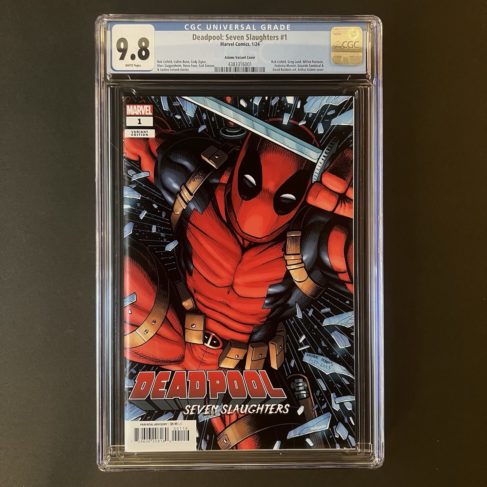 Deadpool: Seven Slaughters #1 (Adams 1:25) - CGC 9.8