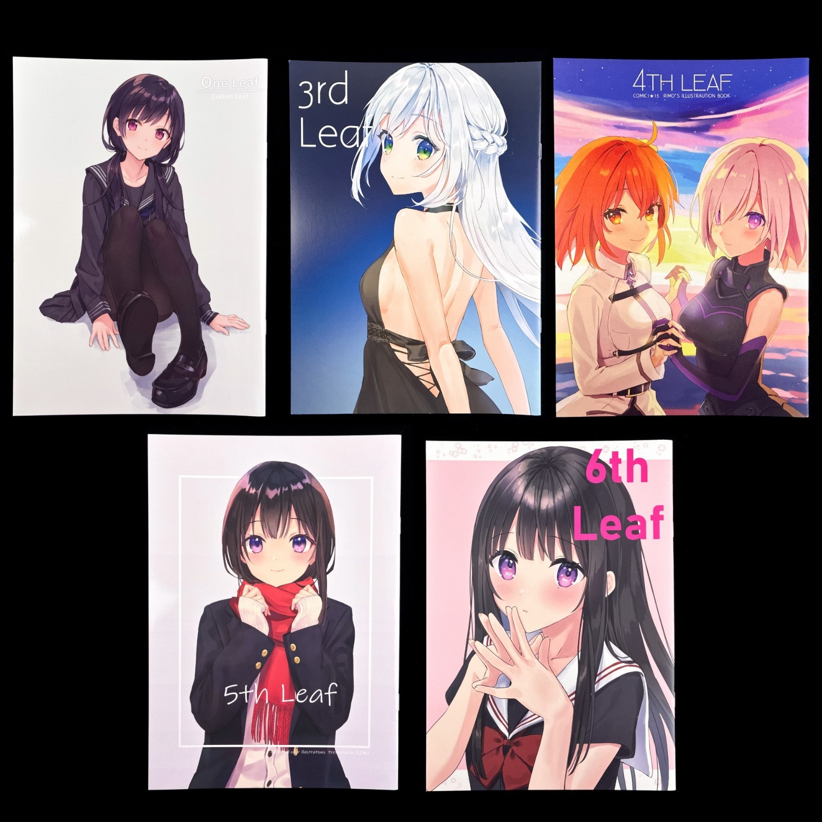Foglia di cotone Rimo originale lavoro e destino Doujinshi artbook art book lotto 5 pezzi Giappone