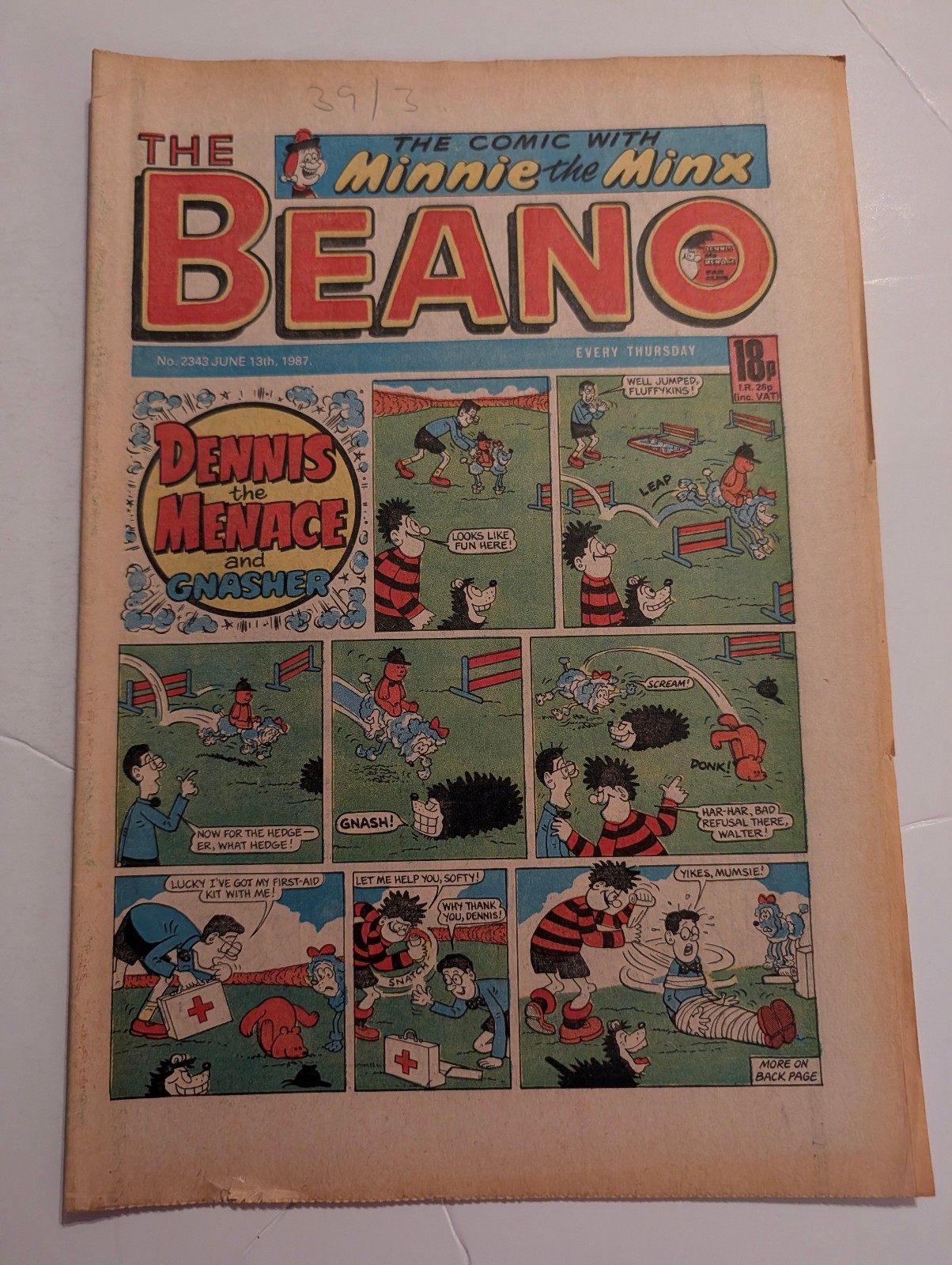 Beano Comic No 2343 June 13th 1987.