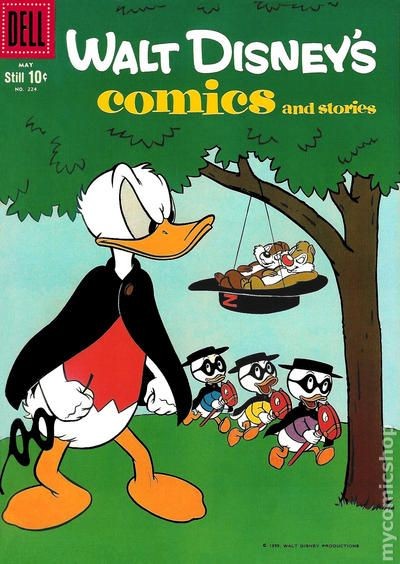 Walt Disney's Comics and Stories #224 VG+ 4.5 1959 Stock Image Low Grade