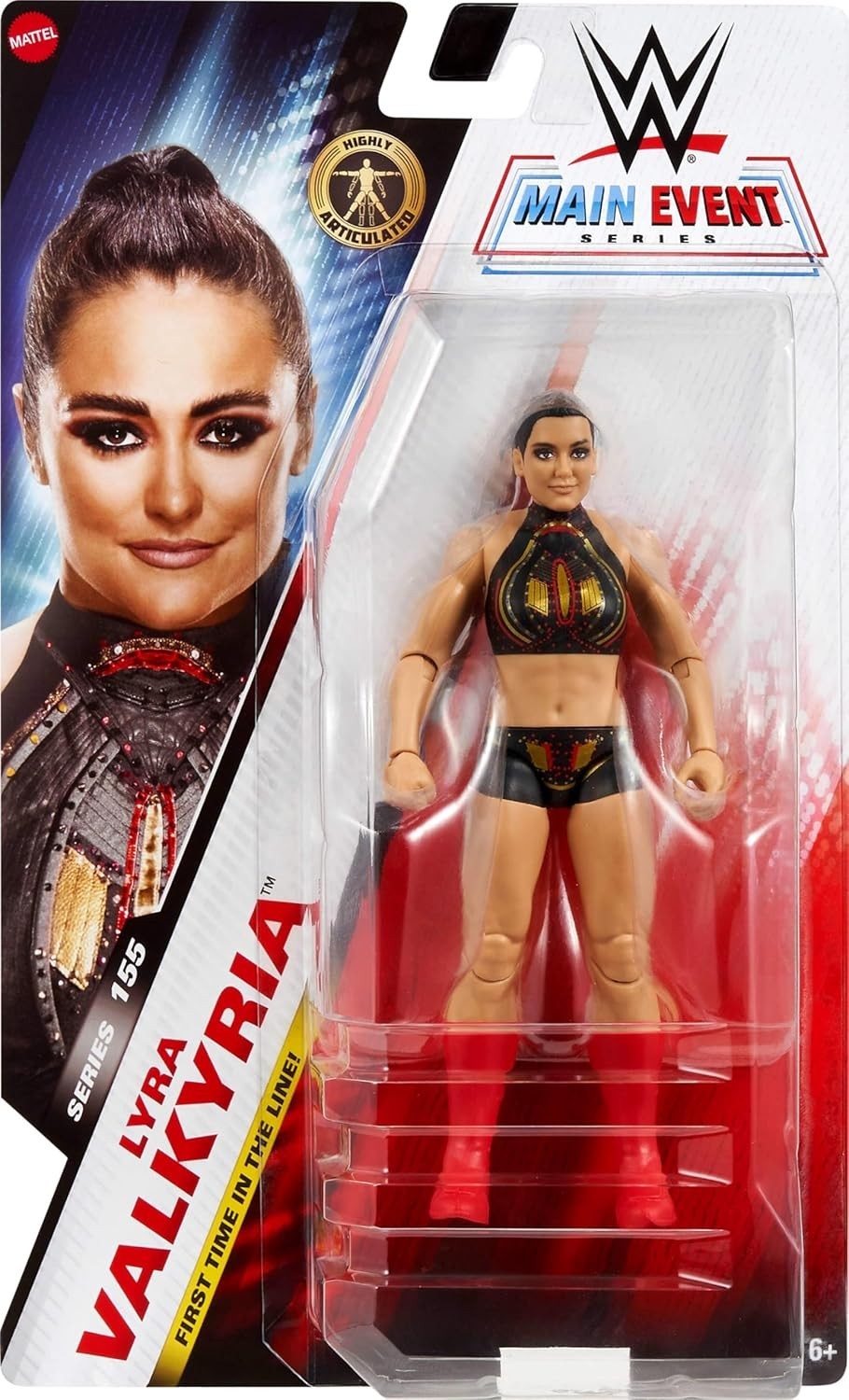 Lyra Valkyria WWE Mattel Main Event Action Figure Red Boots Series 155 NUOVO