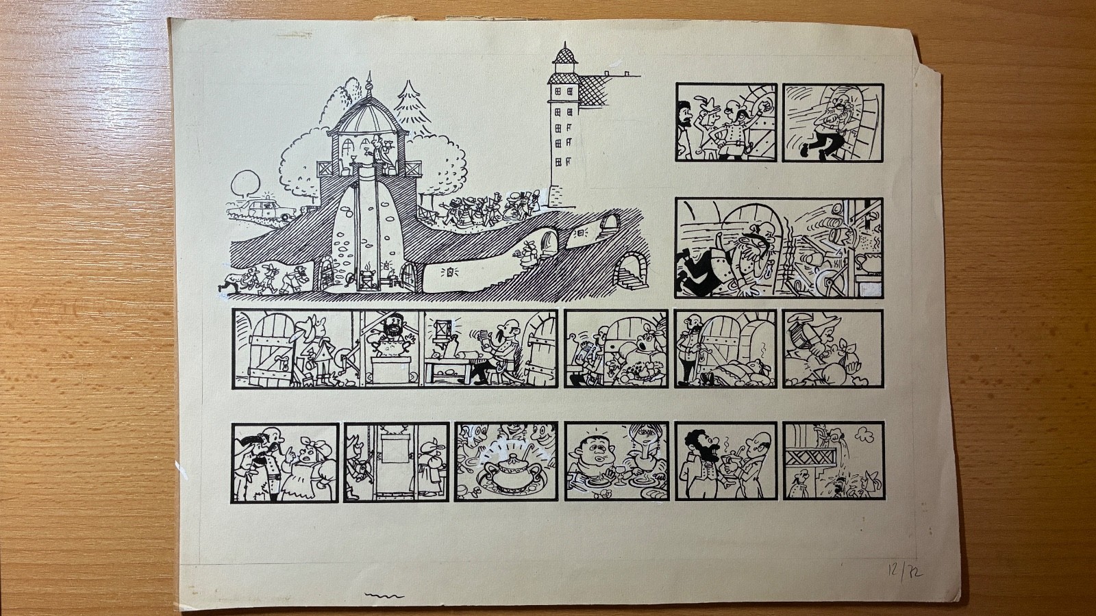 Atze disegno ORIGINALE PAT Harry Schlegel avventura ad Altenburg 12/172 fix fax