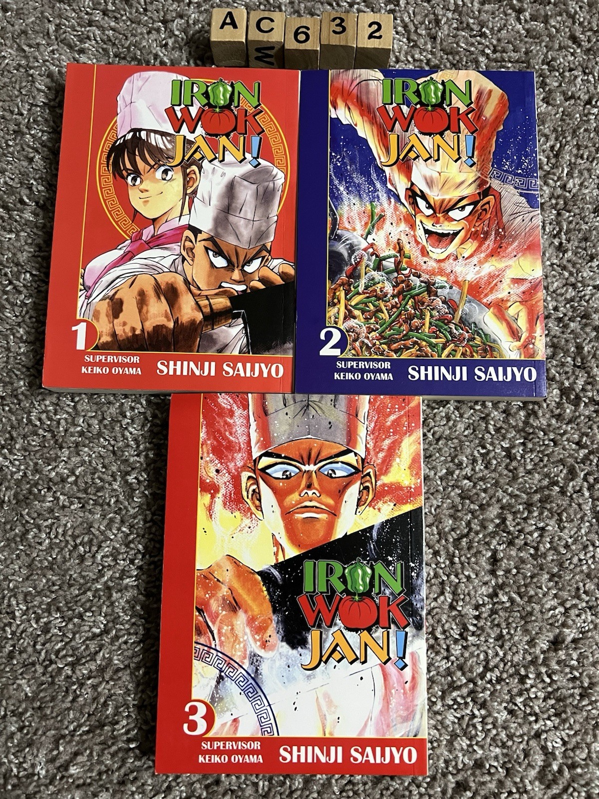 Wok in ferro Jan! Manga Volumi 1-3 Shinji Saijyo Inglese Minor Wear
