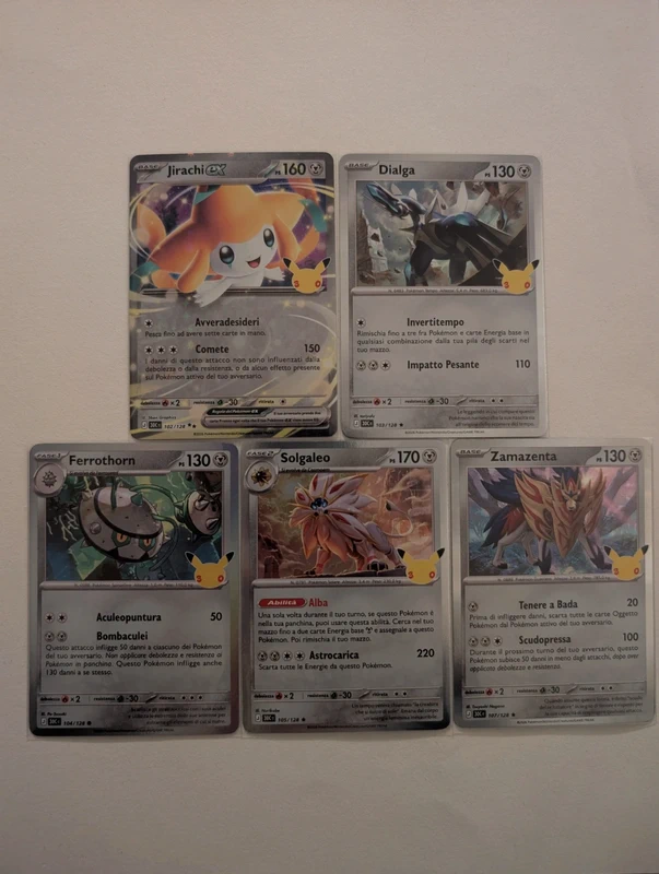 Lotto Pokémon ex, holo foil tipo acciaio 30° Anniversario