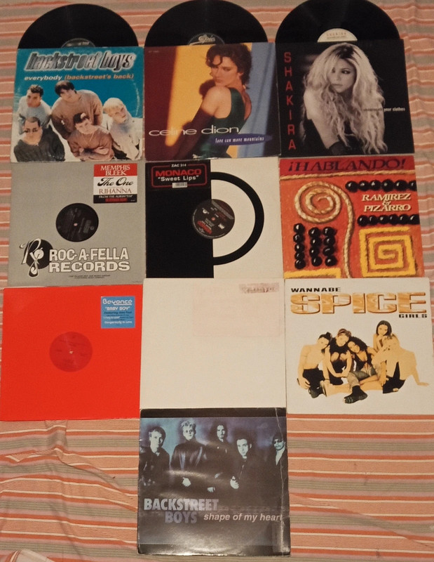 Lotto 10 x Vinile 12 Spice Girls, Beyoncé, Rihanna, Celine Dion, Backstreet Boys
